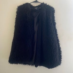 Black Fur Vest